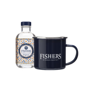 Fishers Gin: cup and 33cl bottle