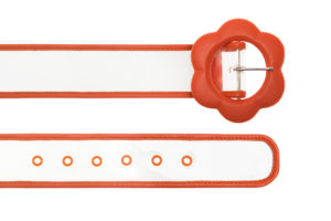 plastic belt shot for designers Natalie & Alanna